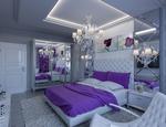 Nowoczesna sypialnia w stylu glamour